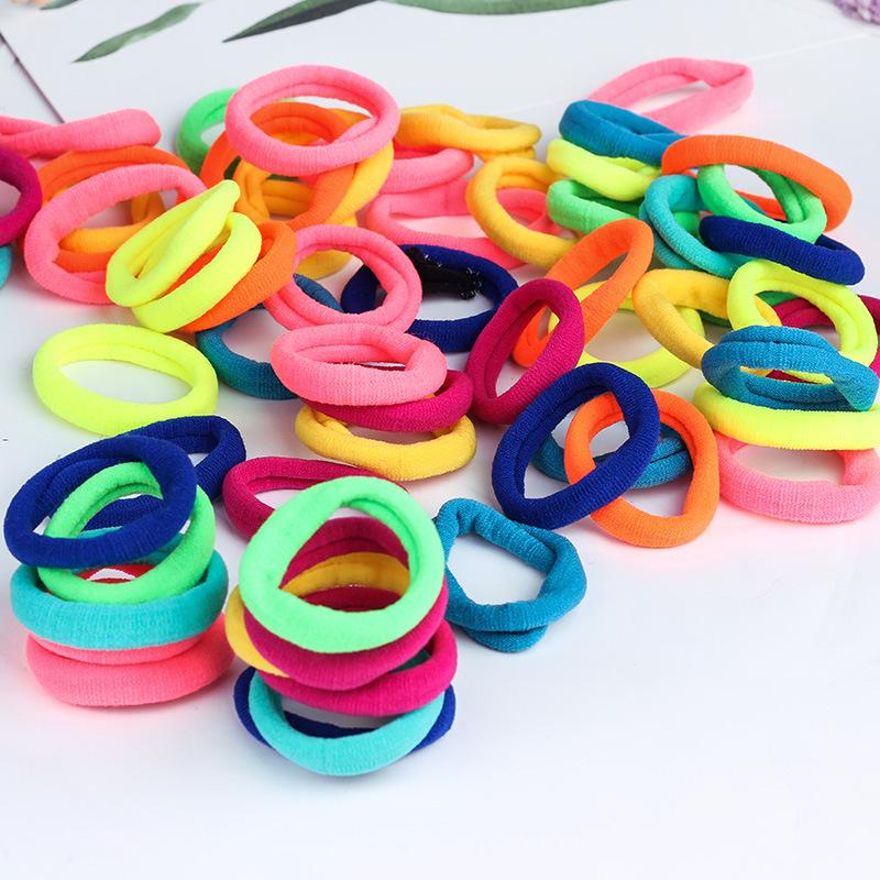 Korean Style Children's Hair Tie - High Elasticity Terry Cloth Ring Accessory