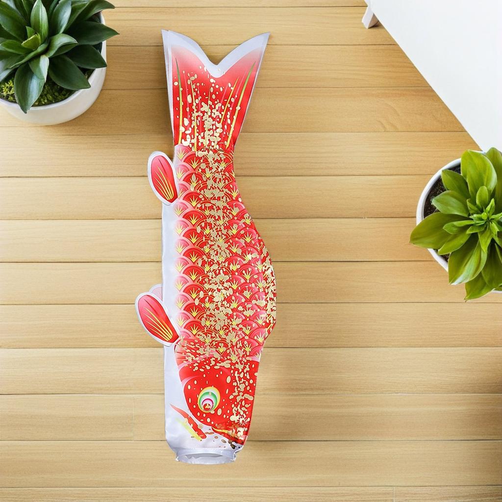 Japanese Style Fish Windsock Flag Satin Outdoor Yard Garden Hanging Decoration for Birthday Holiday Housewarming Gift