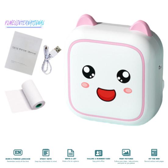 Studentská inkoustová kapesní tiskárna Bluetooth připojení – tiskárna účtenek s rozlišením 200 DPI pro počítač Android, přenosná termální tiskárna