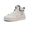 2025 autumn new high-top leather little white shoes women's explosion spring and autumn Korean version versatile platform sports shoes ins tide