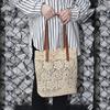 Lace Bag Women Ins Forest Style Beautiful Small Fresh Shopping Single Shoulder Handbag Embroidered Flower Hollow Tote Bag