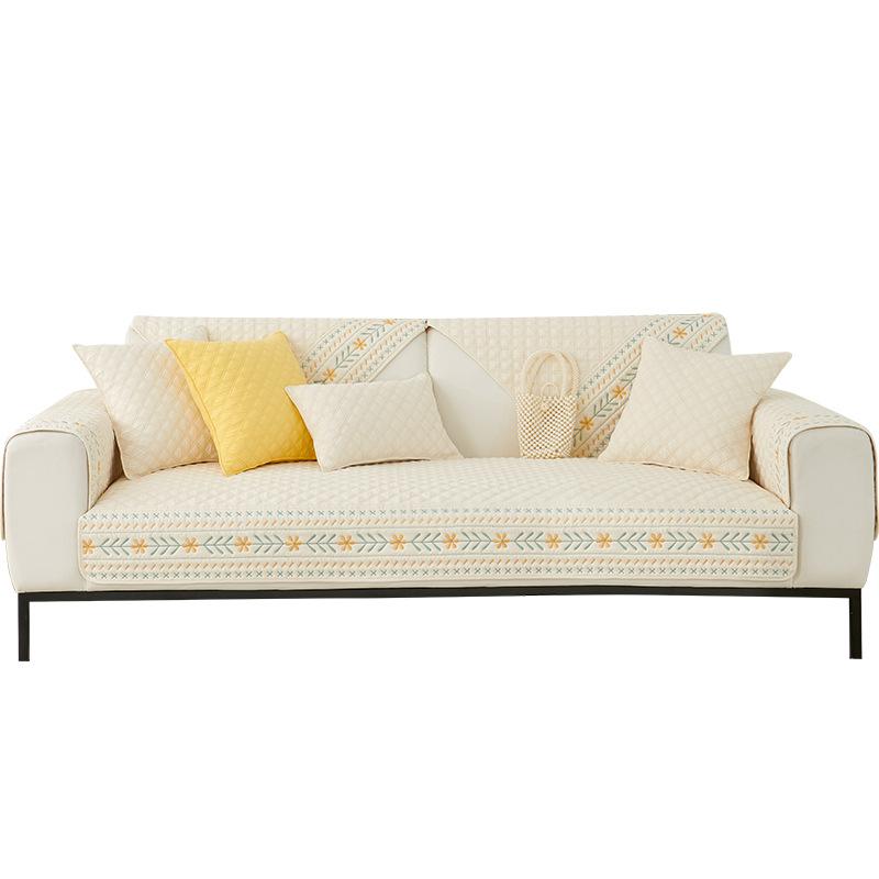 Small Fresh Sofa Cushion, Universal In All Seasons, Cotton Log Wind, Simple Cover, Backrest Towel, Cover Cloth, Non-Slip New