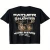 _Father _u0026 Daughter Hunting Partners Men's _u0026 Women's Black Cotton T-Shirt - Casual Short Sleeve Deer Silhouette Tee_