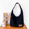 Corduroy cloth bag shoulder bag female college student class bag large capacity bag female handbag book tote bag