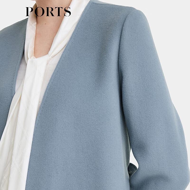 PORTS Women's Autumn/Winter Collarless Belted Coat