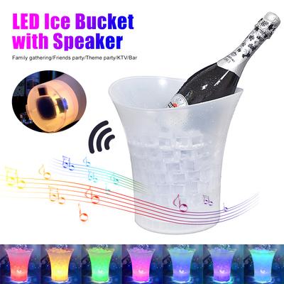 Champagne Beer LED Ice Buckets 5L Large Capacity Wine Beer Ice Buckets With Bluetooth Speaker Drink Container For Home Bar