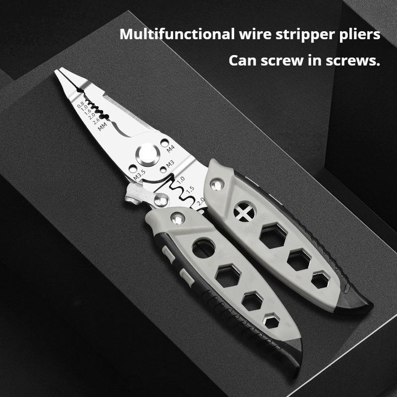 Multifunctional Wire Stripping Pliers Cut Wire Pulling Pressure Wire Winding Universal Tool Pliers
