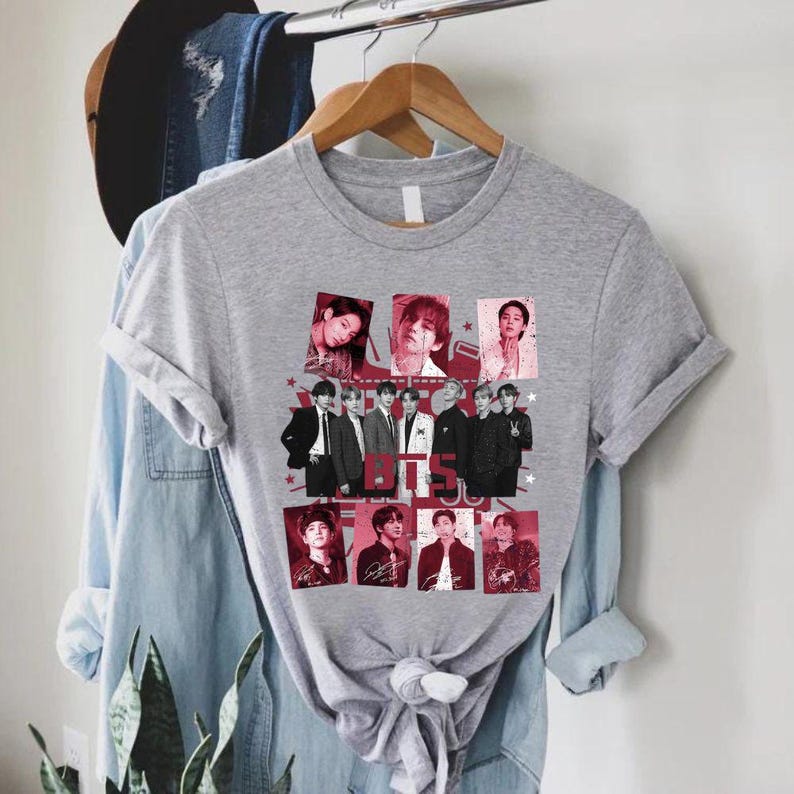 BTS Tour 2026 T-Shirt, Kpop Fan Shirt, BTS Mitglieder Collage Design, Unisex Konzert T-Shirt, Merch Kleidung, Geschenk für ARMY, Musikliebhaber Shirt S