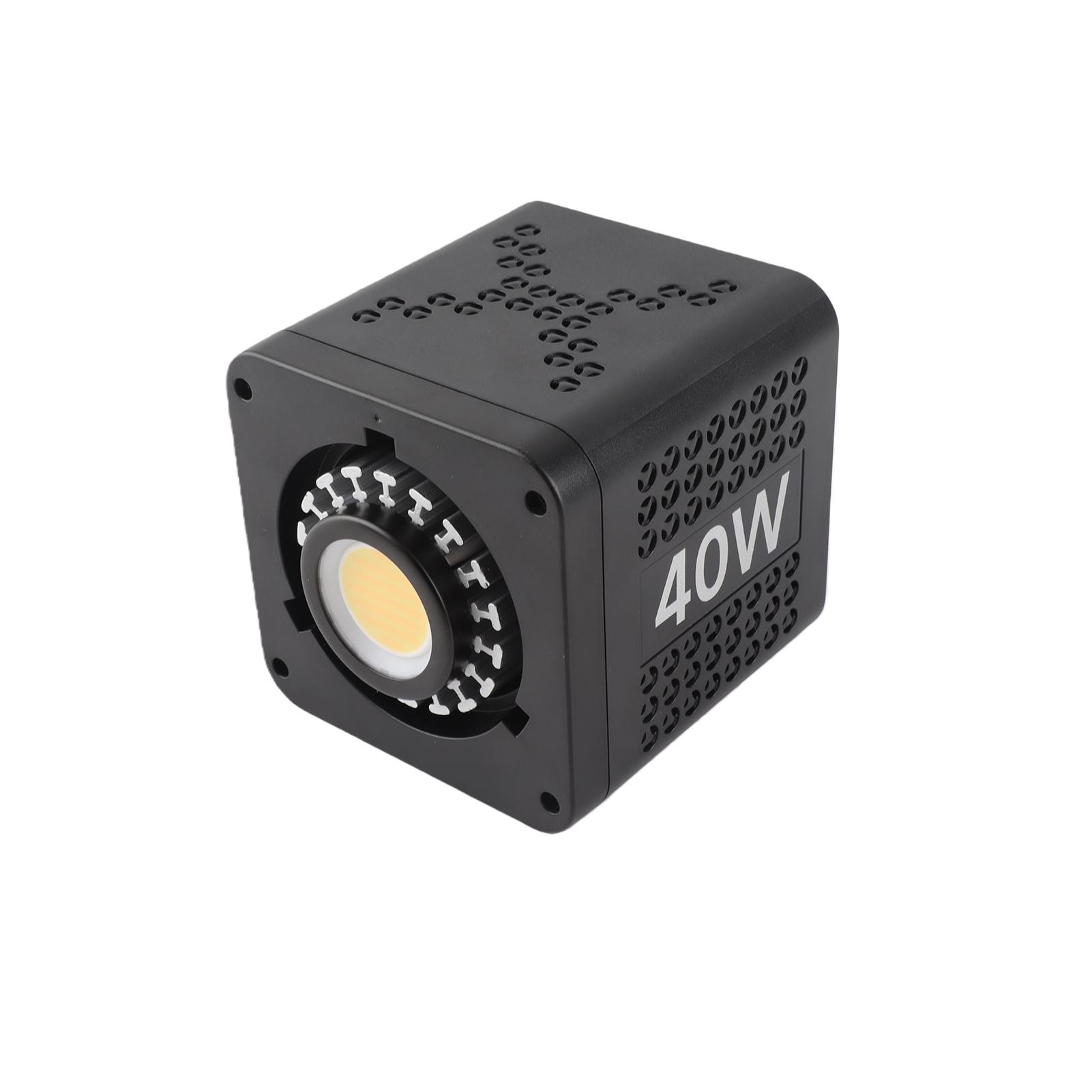 VLOGLITE P40C LED Video Light 40W Portable Handheld COB Light with Adjustable Color Temperature 2500K 6500K High CRI
