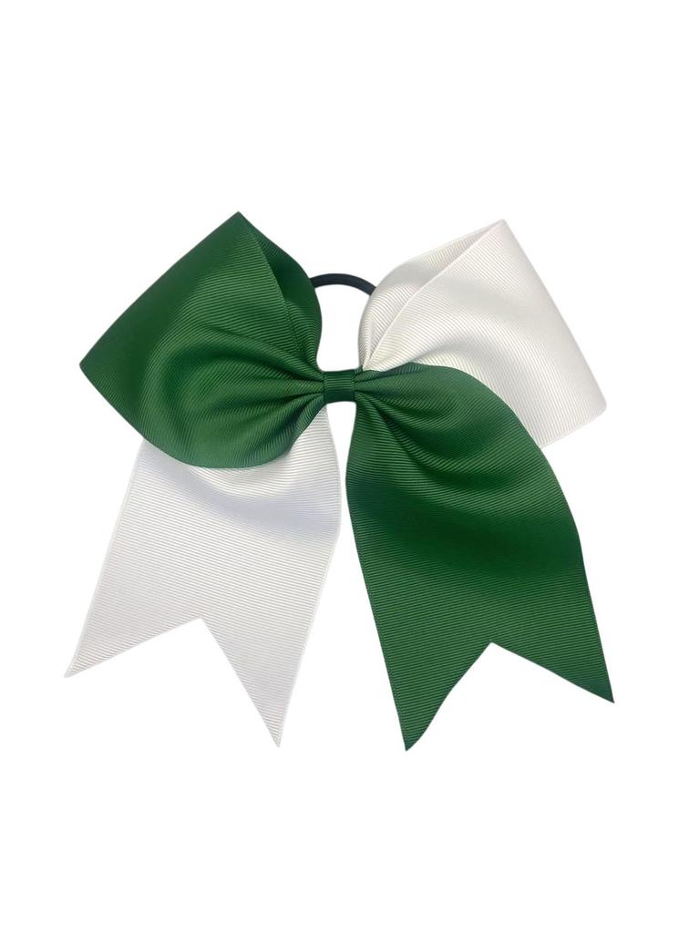 Two-Color Swallowtail Leather Bow Children's Hair Tie for Cheerleading