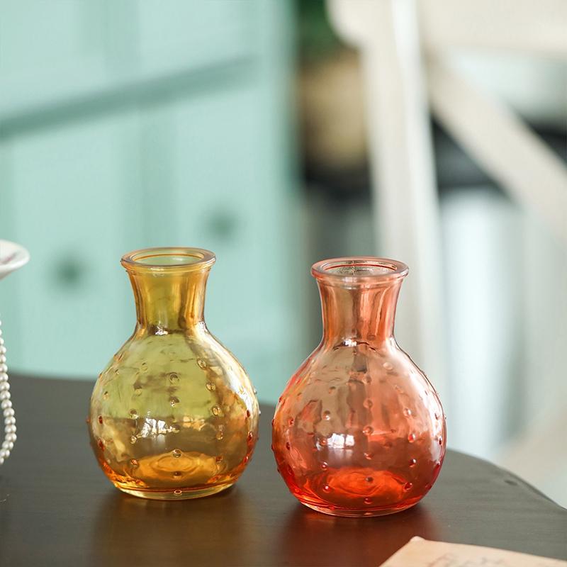 Mini Glass Flower Vases Clear Vases Hydroponic Flower Bottles Desk Accessories Wedding Vases Ornament Home Decor