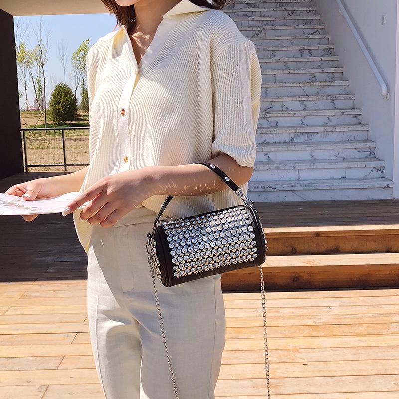 Модная квадратная сумка с блестками — фото 5