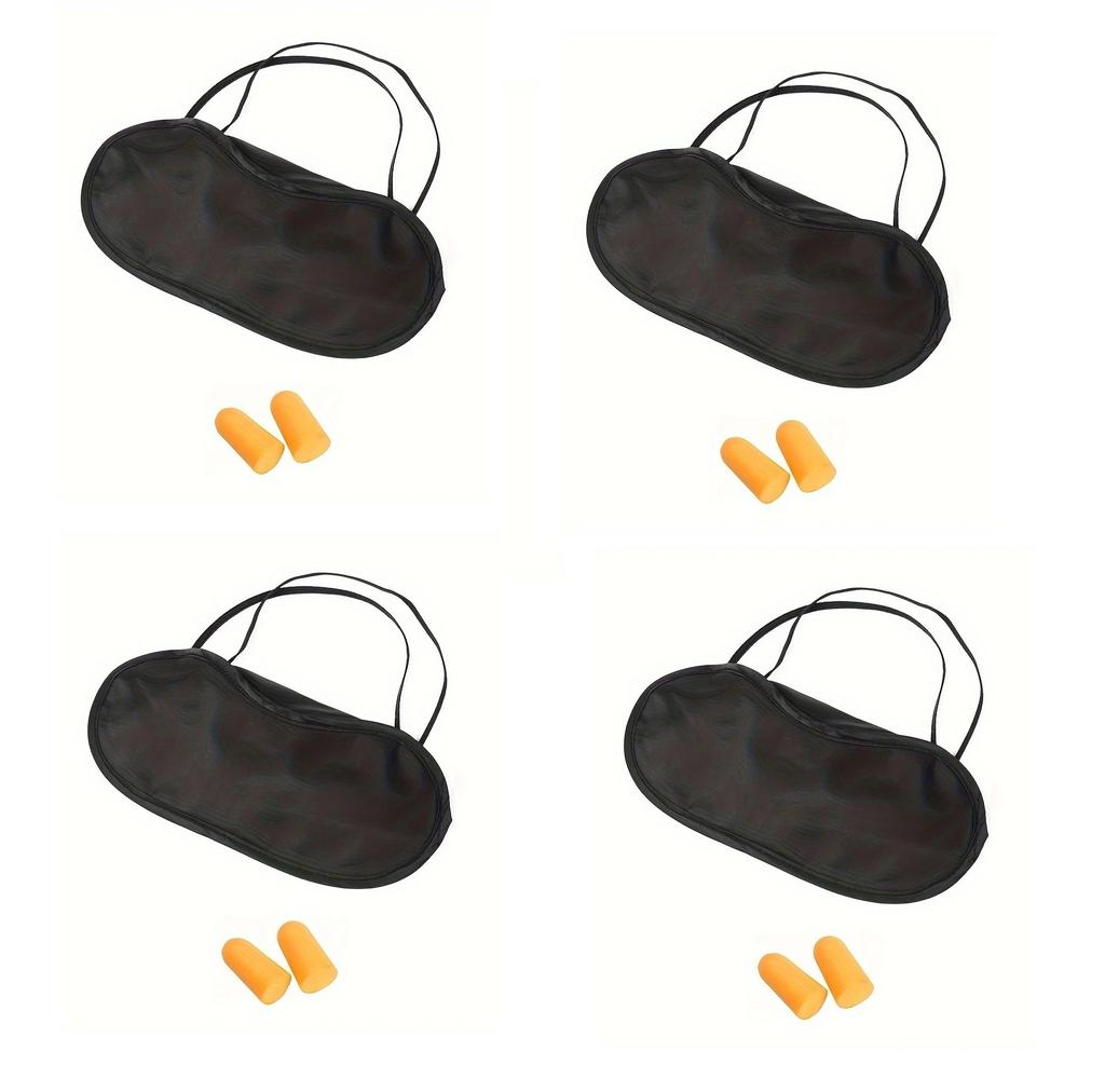 Eye Mask Eyeshade Cover Shade Soft Blindfold Travel Eyepatch, Earplugs, Natural Sleeping Eye Patch Sleep Eye