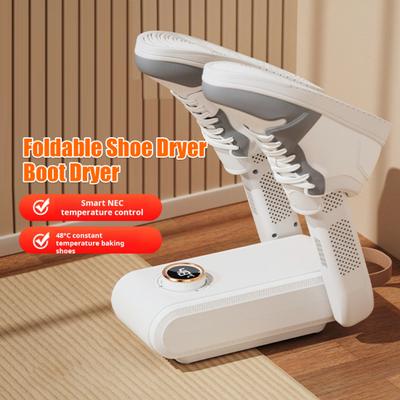 Asciugatrice per scarpe bagnate e asciutte con soffiatore di calore, display digitale, funzione timer, design pieghevole a basso rumore, uso in viaggio, scarpe e stivali