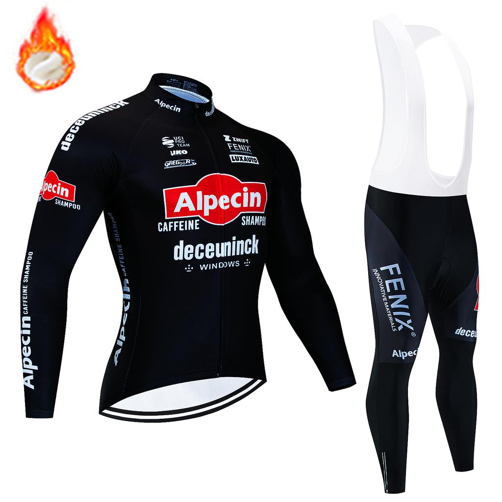 2026 Pro Team Winter Thermal Fleece Cycling Jersey Set Long Sleeve Bicycle Clothing MTB Bike Wear Maillot Ropa Ciclismo Cycling
