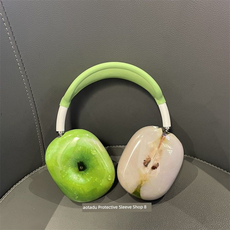 

Корейский Ins Нишевый Стиль Зеленое Яблоко для Airpodsmax Горизонтальная Дужка Накладные Наушники Чехол Защитный Чехол Apple AirPods Max Green Apple