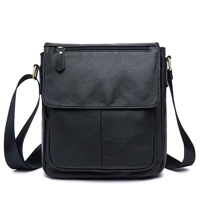 Real Cowhide Men s Bag Genuine Leather Shoulder Casual Crossbody Business
