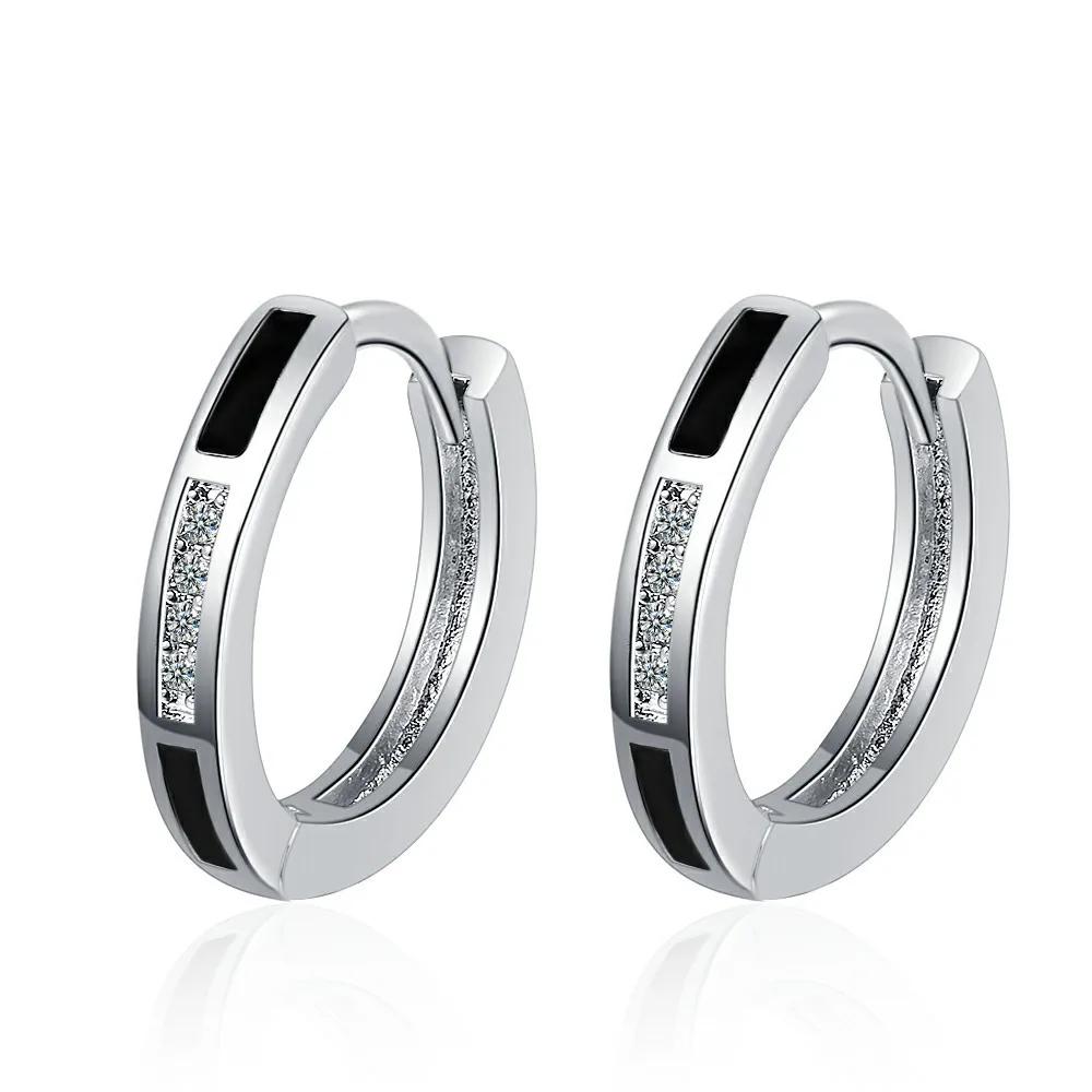 Minimalistische Sterling Silber Creolen für Damen Paare Harz Trendige Elegante Party Accessoires Verhindert Allergien silber