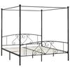 VidaXL Black Metal Canopy Bed Frames 200 X 200 Cm