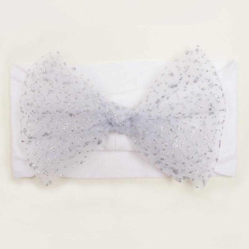 

Summer new baby hair accessories, soft nylon mesh bow headband, children s seamless headscarf jewelry