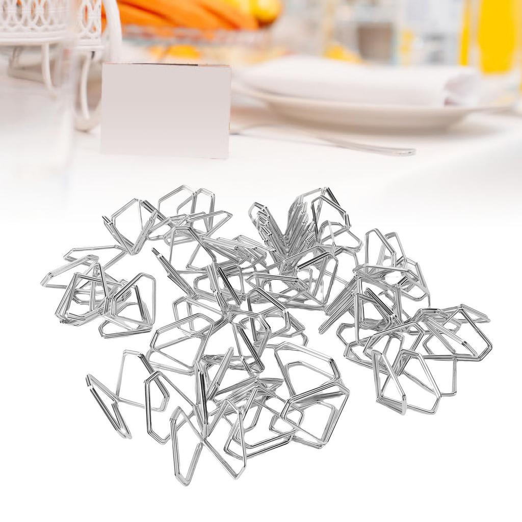 50PCS Table Number Holders Rhinestone Shape Photo Card Picture Display Clips for Wedding Birthday Party