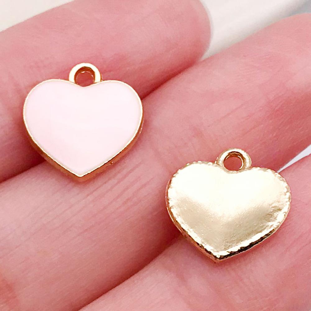 Red And Love Heart Peach Jewellery Accessories Diy Bracelet Keychain Necklace Pendant Alloy Oil Drop