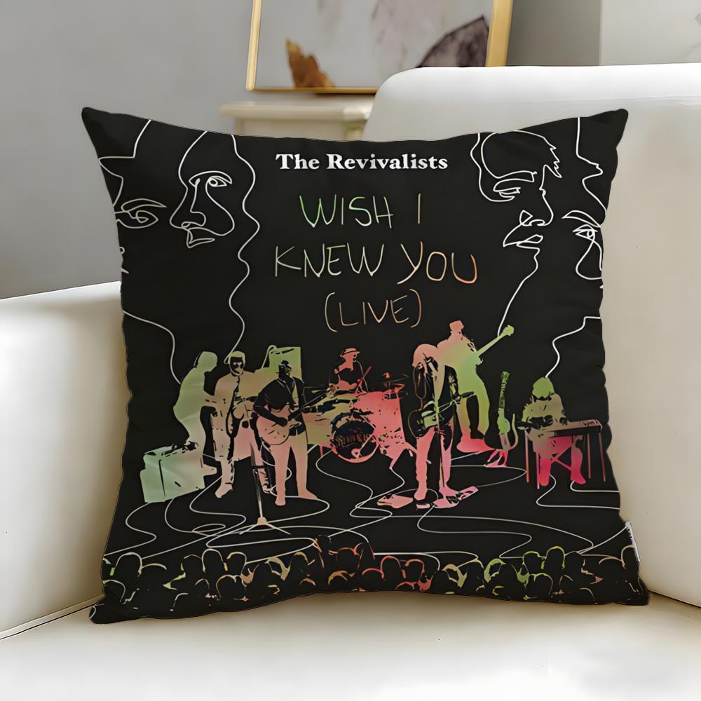 

popular band The Revivalists Cushion Cover Soft & Easy-Wash Pillow Case – Versatile for Couch, Bed, Travel and Office 30cmx30cm