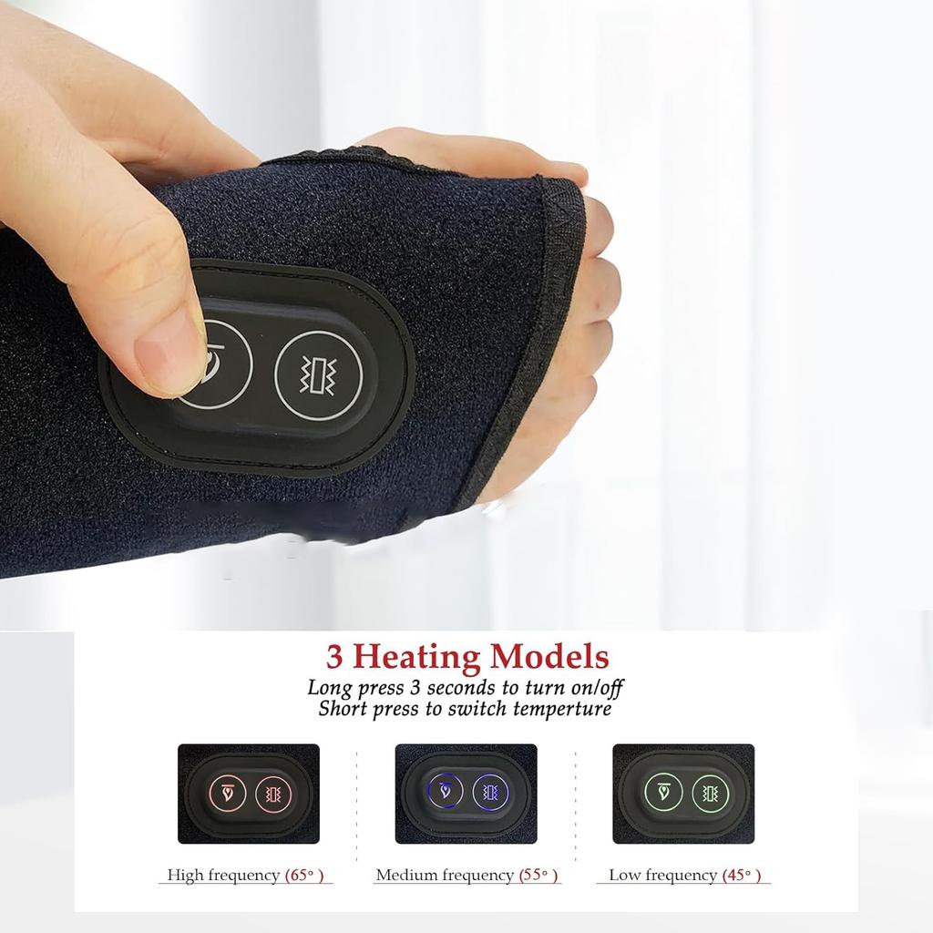 3 Heat Heating Wrist Guard Band Breathable Elbow Ankle Support Pad Arthritis Tendonitis Protection Braces Fitness Fixed Strap