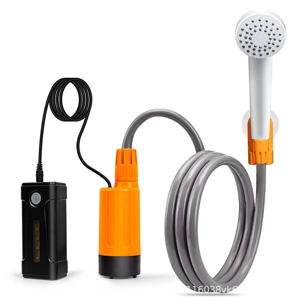 Portable USB Rechargeable Shower Head for Camping, Dorms, Construction Sites, and Rural Bathing