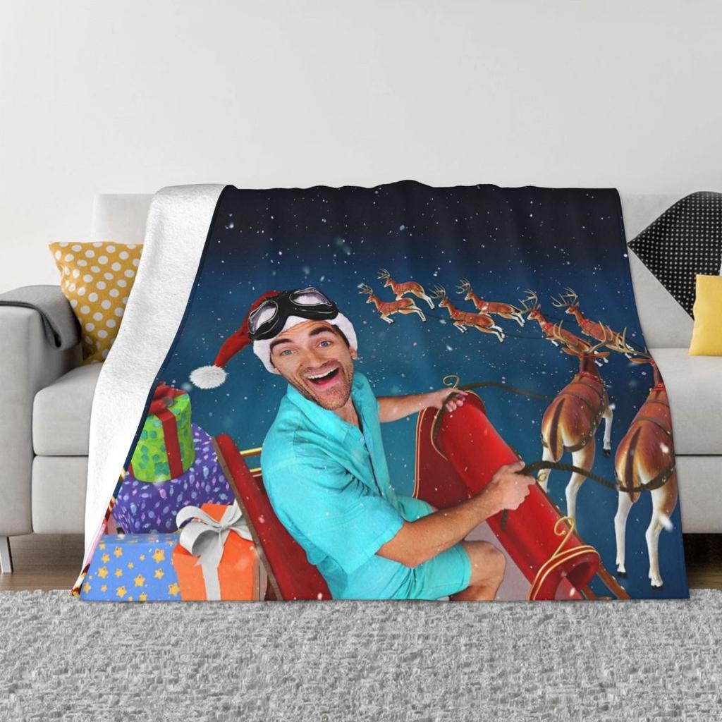 Danny Go Cartoon Music Education Coral Fleece Plush Throw Blankets Guitar Blanket Lightweight Thin Bed Plush Quilt Breathable