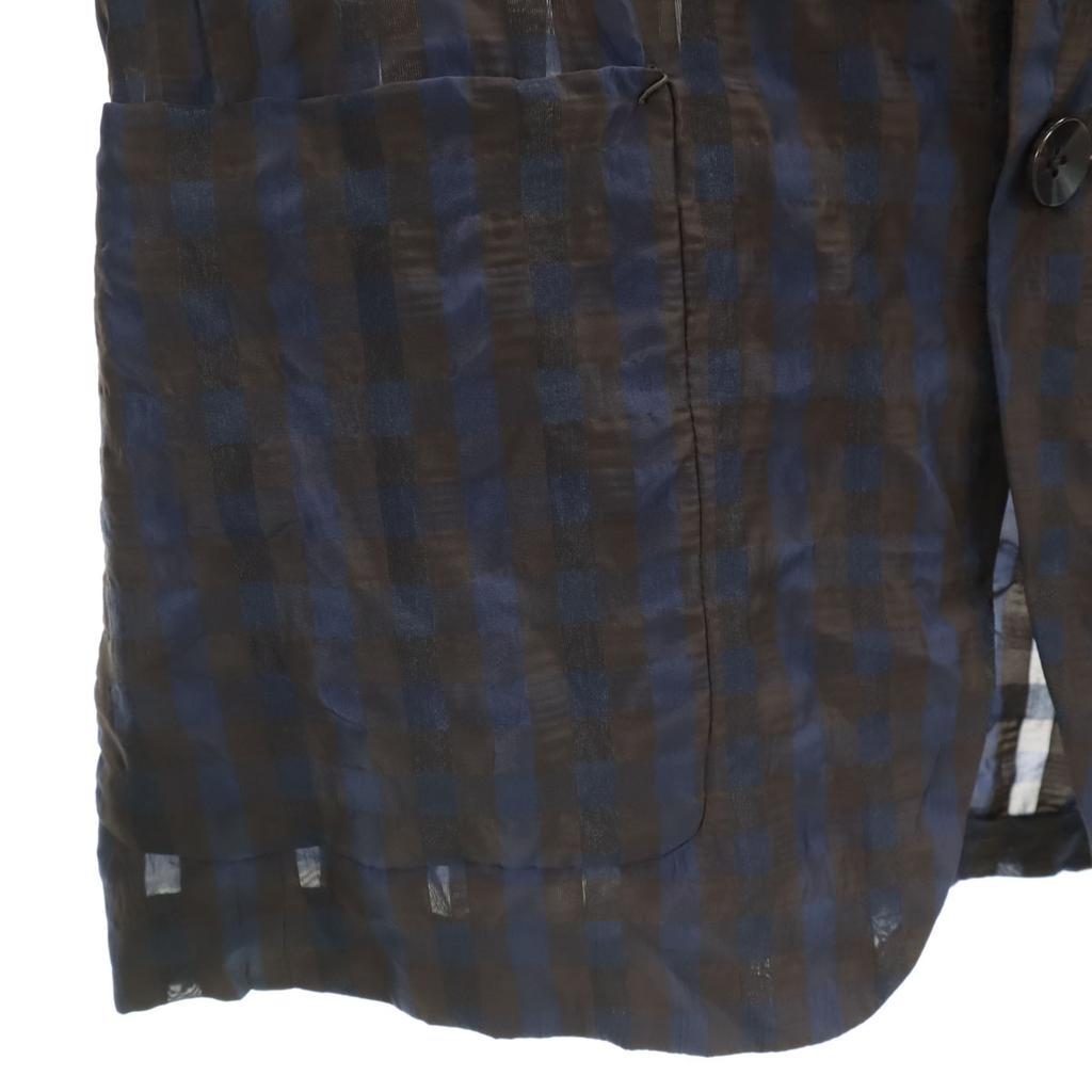 TOMORROW LAND PILGRIM Check Jacket 44 Navy System Men's Used