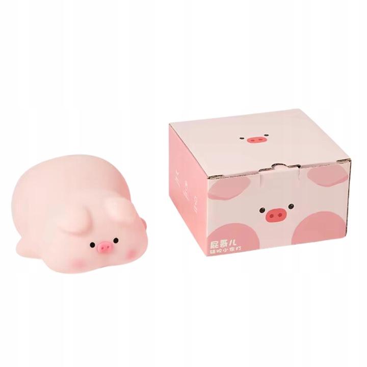 Lampka LED ŚWINKA – Silikonowa, 3 tryby jasności, ładowana przez USB-C