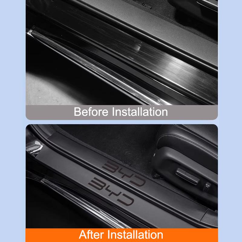 For BYD Sealion 07 EV DMi 2025 Car Door Sill Protector Sticker Welcome Pedal Anti Scratch Interior Modification Accessories
