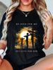 Faith Cross Sunset He Died For Me So I Live For Him T-shirt