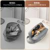 Keilend Makeup Small Cosmetic Pouch for with Handle for Cosmetic Perfect for Travel and Business Gray Pouch, Portable, Travel, Women, Divided,