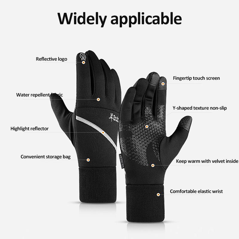 Cycling touch screen Gloves waterproof bicycle winter reflective outd Cycling touch screen Gloves waterproof bicycle winter reflective outd