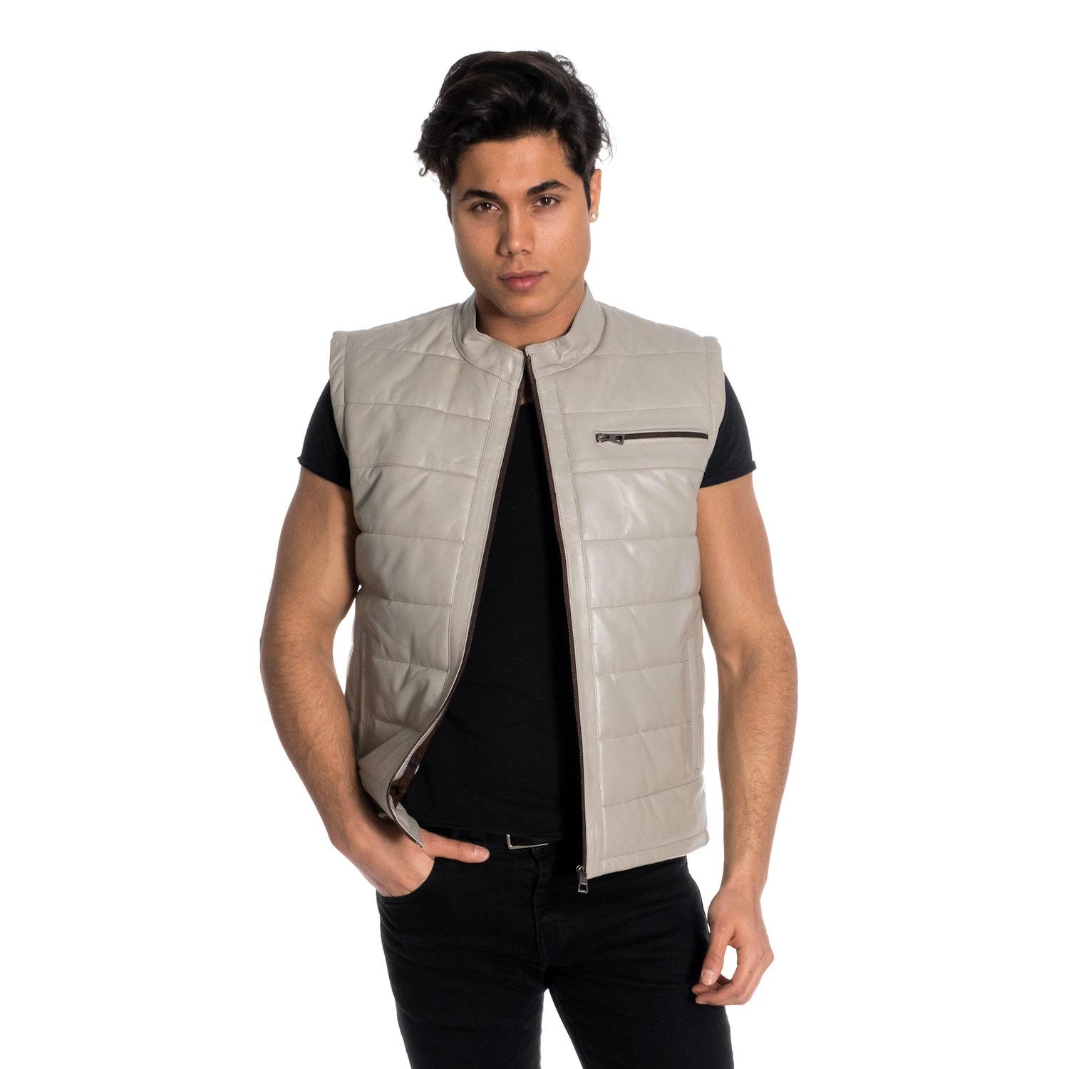 

Кожаный жилет XS зелёный