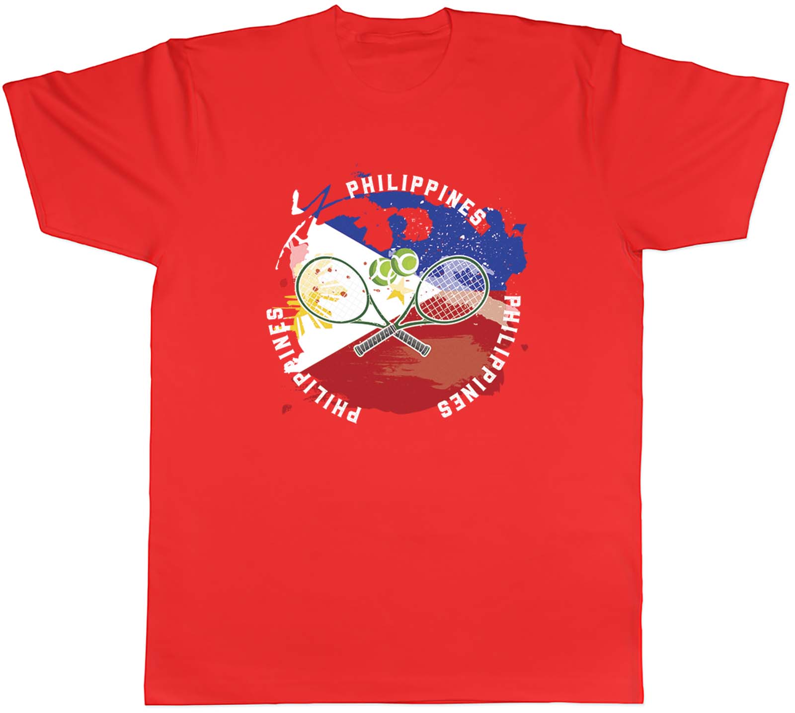Tennis Sports With Philippines Flag Mens Unisex T-Shirt Tee Gift 5 M