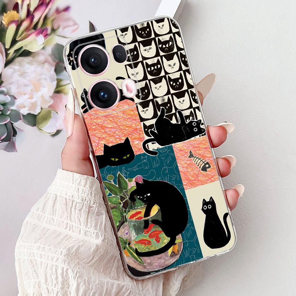 For OPPO Reno13 Pro 5G Case CPH2697 Fashion Flower Butterfly Soft Silicone Phone Cover For OPPO Reno 13 CPH2689 Reno13Pro Bumper