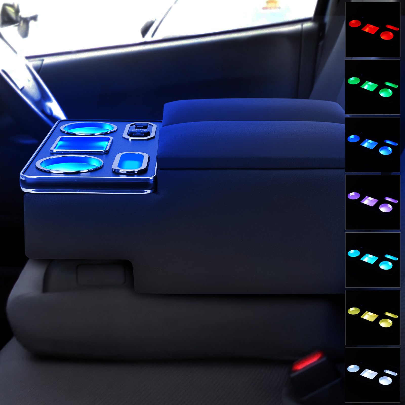 

BUYFULL Console Box for Toyota Hiace Center Seatback Console with Storage Breathing PU Interior Parts DX/Regius DX, Armrest, Console, Multi-Use Box,