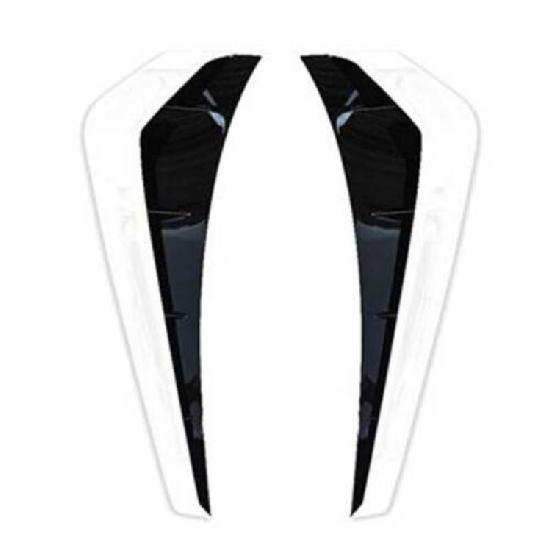 For Honda Civic 2016-21 Black+White Front Side Vent Fender Cover Panel Trim 2pcs