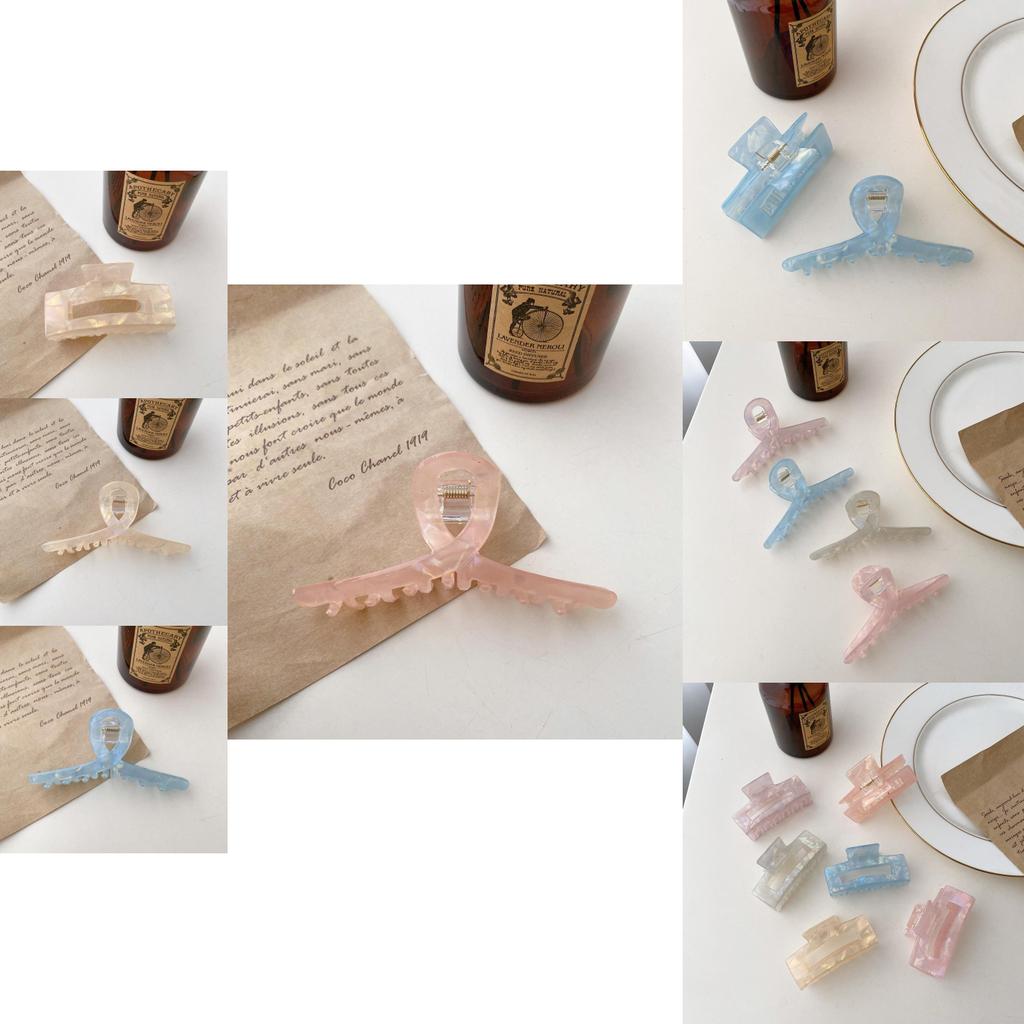 Exquisite Korean Style Medium Size Pvc Shark Hair Claw Clip For Elegant Hairstyles