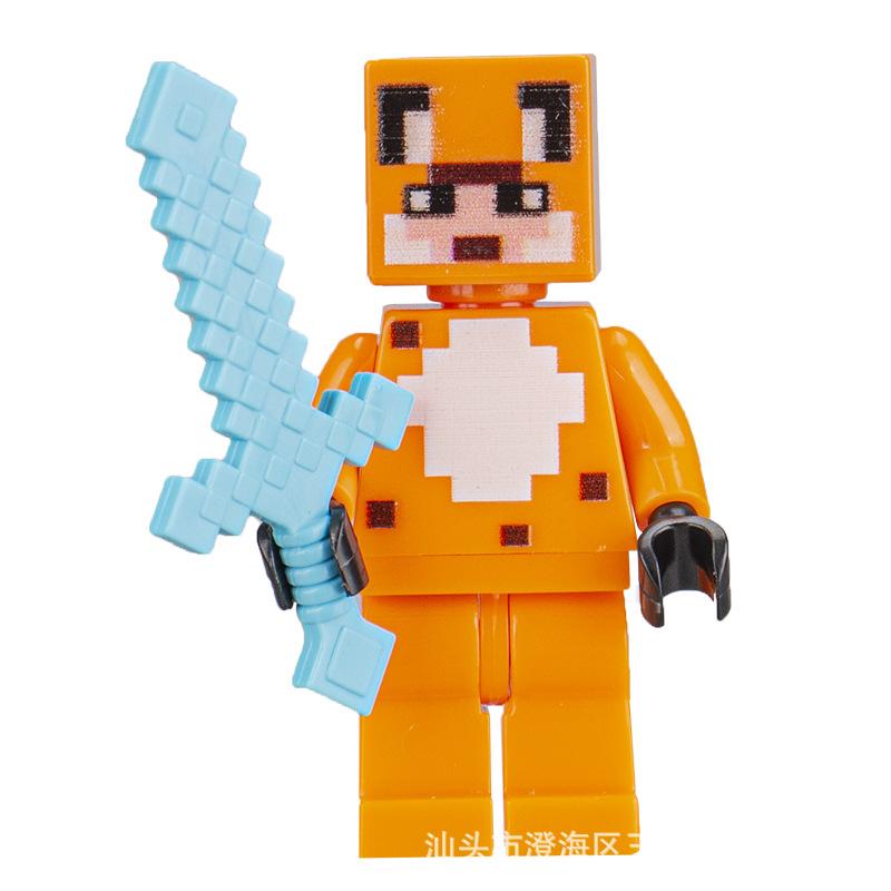 Ninja Warrior Superhero Doll With Weapon Single Building Block Assembly Toy