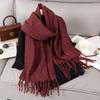 Luxury 2 Colours Cashmere Scarf Women Autumn Winter Shawl Pashmina Handkerchief Lady Pareo Soft Outdoor Windproof Travel Bufanda