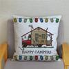 45X45Cm Happy Campers Owl Motorhome Print Pillow Case Soft Polyester Sofa Car Seat/Back Cushion Cover For Home Decor Pillowcases
