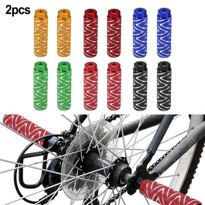 1 Pair Anti-Skid Bike Footrest Lever Axle Pegs Weight-bearing Aluminum Alloy Bicycle Rear Footrest Pedals Strongly-built