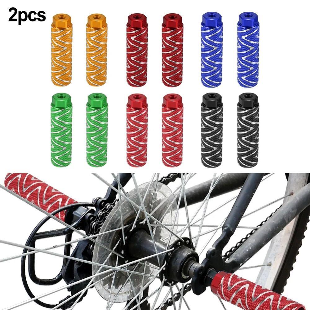 1 Pair Easy To Install Bike Footrest Lever Axle Pegs Weight-bearing Bike Bicycle Pedals  Scooter