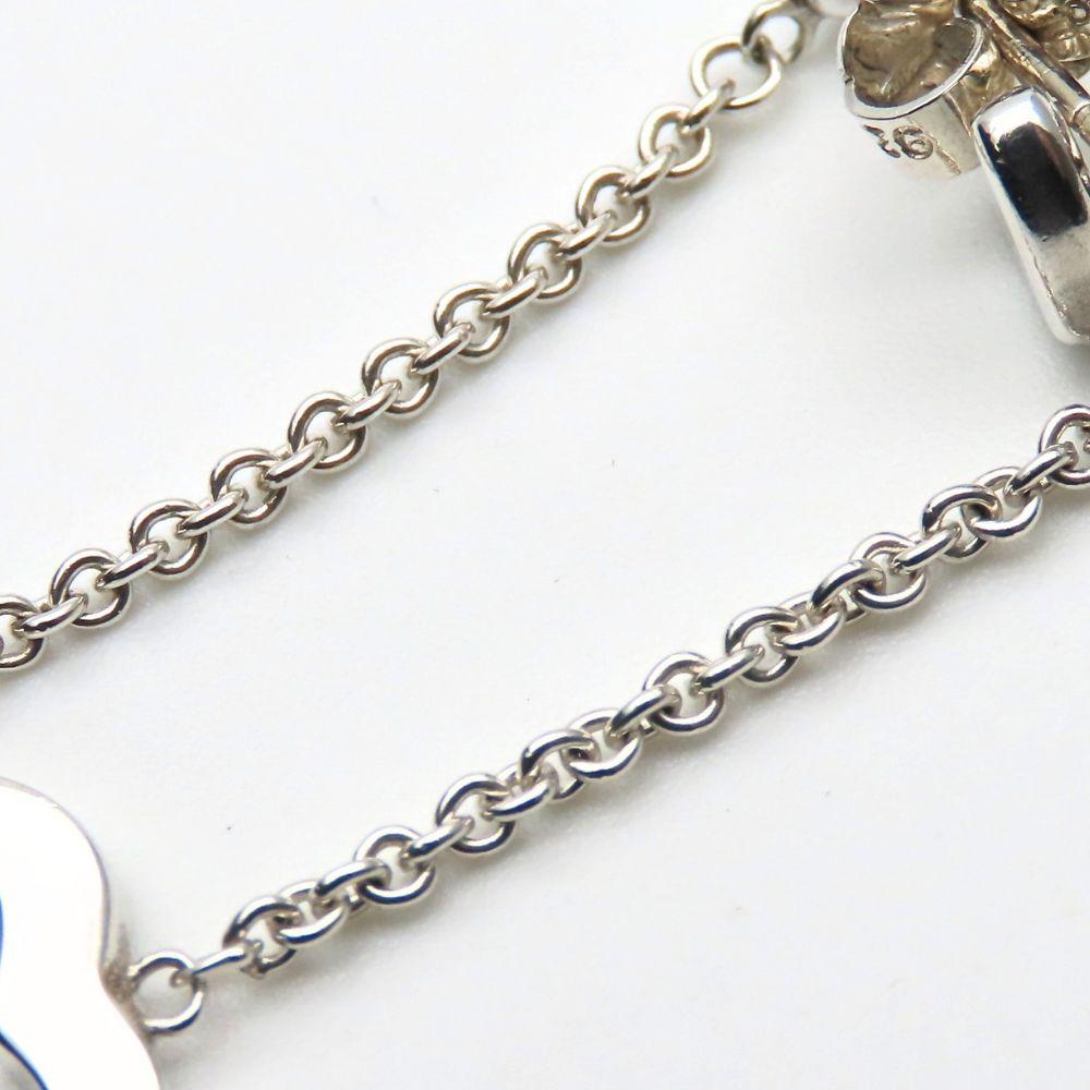 Used TIFFANY&Co. Pierce Heart Link Drop Swing Silver925 3.9g Silver Shake