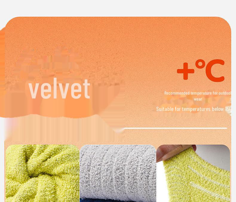 Dicke Korallenfleece-Anti-Rutsch-Indoor-Socken für Jungen, mittelhoch, warm für Herbst/Winter.