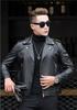 Steelstamp printed leather jacket men's spring and autumn lapel zipper locomotive riding trend fashion loose casual pu leather jacket